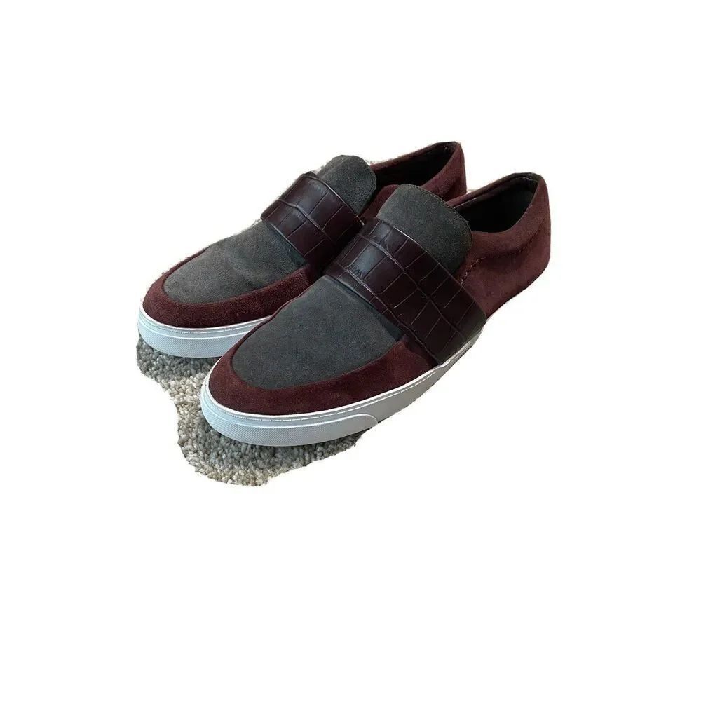 Clarks Sumerset Women's Slip-On Casual Loafers Shoes Size 8.5 Burgundy Gray